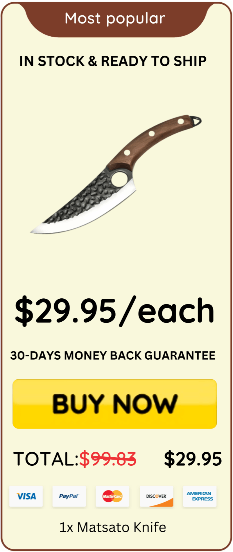 Matsato Knife price 